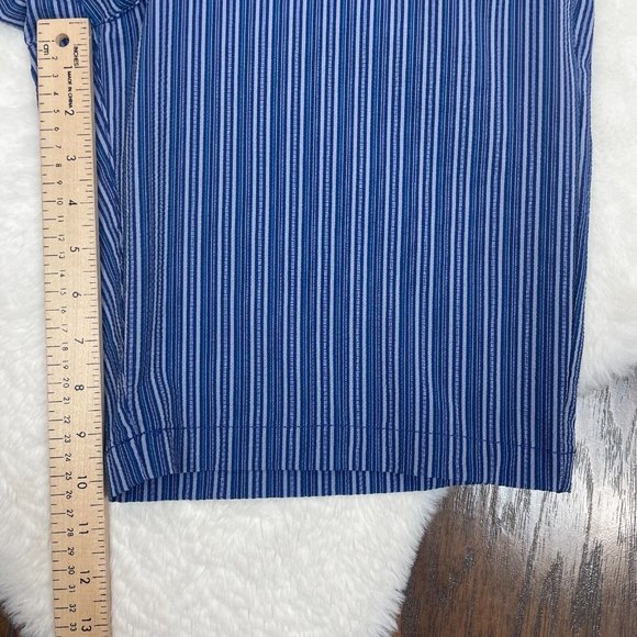 Tommy Bahama Shorts 33 Blue Striped Stretch Nylon 10" Inseam Golf Men's - Picture 8 of 9